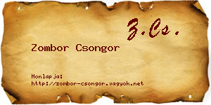 Zombor Csongor névjegykártya